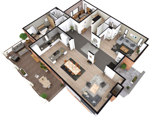 Plano 3D diseñado con Cedreo