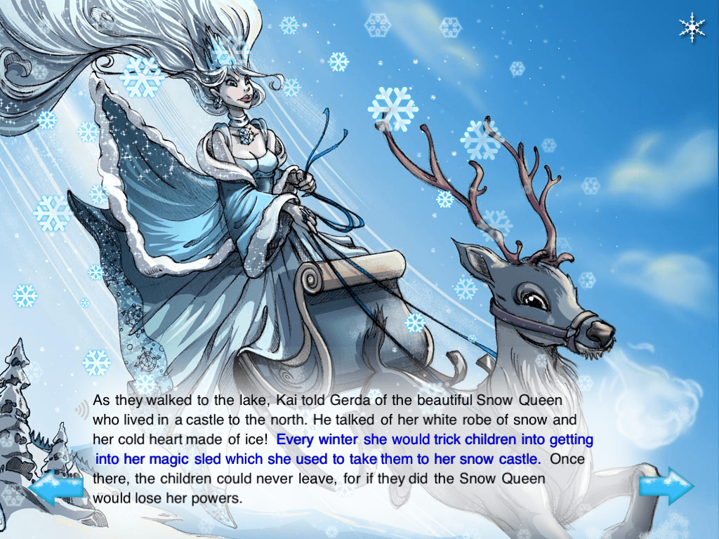 The Snow Queen Musical Interactive Storybook App Screenshot